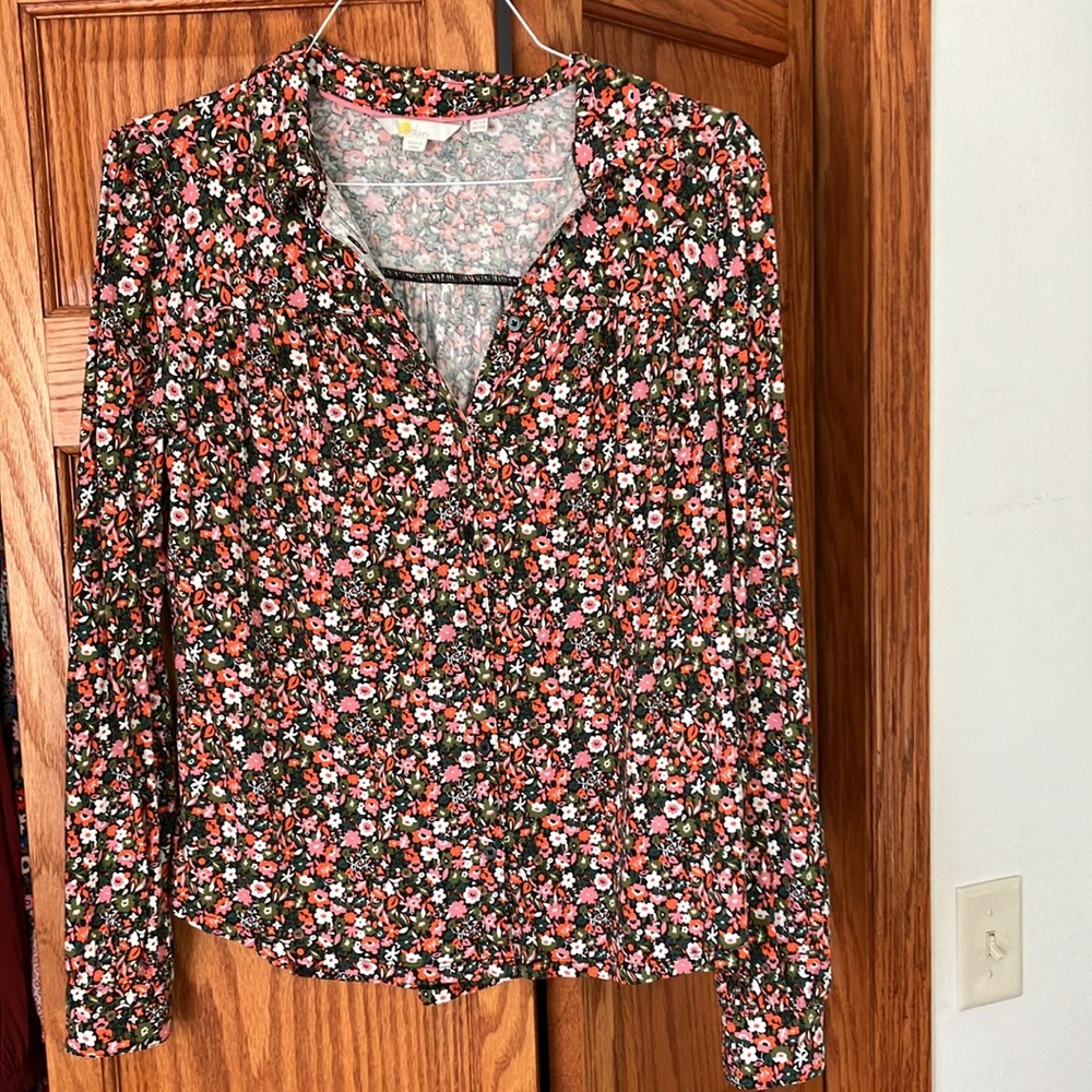 Boden cotton/modal long sleeved shirt, relaxed fit, 12R